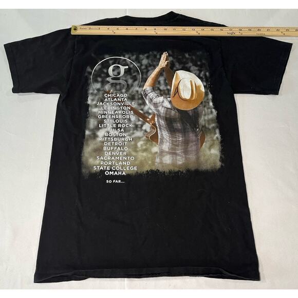 Hanes Mens Black Garth Brooks World Tour 2014-15 Concert T-Shirt Size Small - Picture 6 of 7